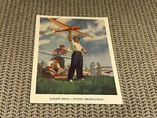 Vintage 1961 QSL Card USSR UB5KSR Men Building Flying Model Planes picture