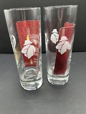 Courvoisier CV Etched Napoleon Cognac Glass Set of 2 Made in France 6'' New picture