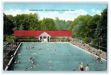 1949 Swimming Pool, Brookside Park, Ashland Ohio OH Vintage Postcard picture