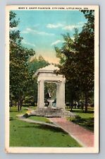 Little Rock AR-Arkansas, Mary E Knapp Fountain, City Park, Vintage Postcard picture