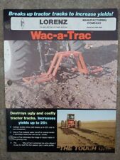 RARE HTF Original Vintage Lorenz Wac-a-Trac tractor attachment Flyer picture