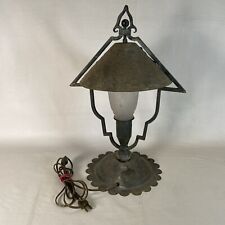VTG / Antique 1920s WROUGHT IRON TABLE LAMP~Stamped Italy-Tested-works picture