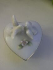 Vintage Porcelain Trinket Box Sheffield Japan Doves On Top With Love Inside picture