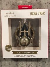 Hallmark Ornaments Premium Star Trek Gold U.S.S. Enterprise Christmas - NEW picture