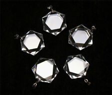 20 pcs Hexagon Pendant - Natural Clear Quartz Crystal 3D Hexagon / Star of David picture