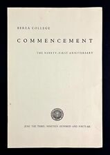 1946 Berea College Kentucky Commencement VTG Graduation Program Phelps Stokes picture
