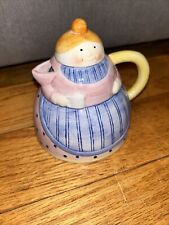 Vintage Down House Collection Maid Teapot Novelty Decorative Collectible picture