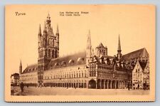 The Cloth Halls of Ypres Belgium VINTAGE Postcard 0509 picture