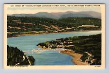 Evergreen Highway WA-Washington, Bridge of the Gods, Oregon, Vintage Postcard picture