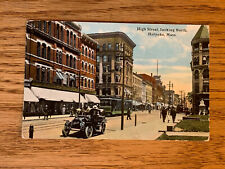 Massachusetts, MA, Holyoke, High Street Looking North, Trolley, Old Car, ca 1910 picture