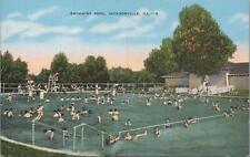 Postcard Swimming Pool Jacksonville IL  picture