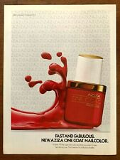 1986 Aziza Nail Color Polish Vintage Print Ad/Poster 80s Beauty Makeup ArtDécor  picture