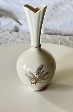 Lenox Fine Porcelain Bud Vase Shape Cream W/Gold Trim Vintage Wheat Pattern picture