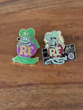 Rat Fink Pins Set Of 2 Vintage Ed Roth picture