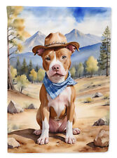 Pit Bull Terrier Cowboy Welcome Garden Flag picture