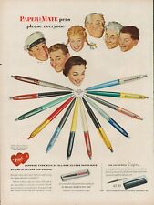 1955 Paper Mate Pens Office Supplies Vintage Print Ad Capri Writing Colors picture