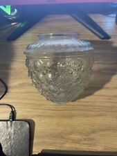 Vtg Clear Glass Acorn Light Shade Porch Hallway Globe 1940's picture