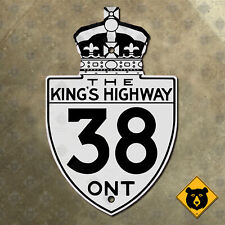 Ontario King's Highway 38 provincial route marker road sign crown Kingston 12x19 picture