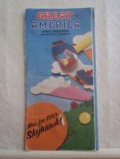 Great America California 1989 Park Guide Map Skyhawk Debut Vintage Rare Retro picture