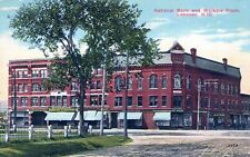 LEBANON NH - National Bank And Whipple Block Postcard - 1912 picture