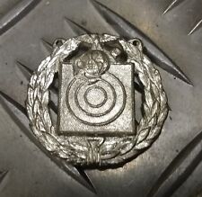 Genuine Vintage U.S.M.C Marksman Badge Shield Metal Badge Marine Corps Obsolete  picture