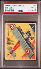 1934 National Chicle Sky Birds Macchi PSA 2 picture