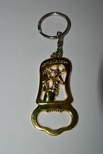 Golden Metal Malaysia See Through Bottle Opener Key Chain MINTY picture
