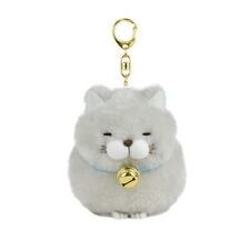 Amuse Hige Manju Hotoke Plush Stuffed Toy Cat Keychain 703066 Gray 90x80x100mm picture