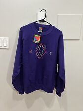 New Vintage 90s  Mickey Unlimited Sweatshirt Purple Embroidered Disney Large picture