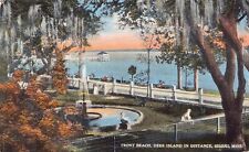 Biloxi MS Mississippi Deer Island Fishing Pier Beach Early 1900 Vtg Postcard B44 picture