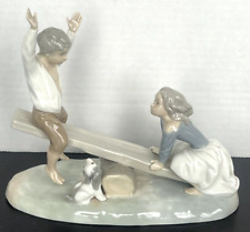 Lladro NAO Figurine See Saw Boy Girl 4867 Retired Vintage Seesaw Mint picture