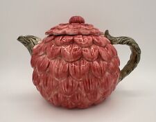 Vintage Fitz & Floyd OCI Omnibus Ceramic Teapot - Pink Zinnia picture