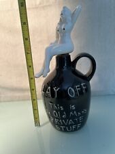 Vintage Risque Naked Porcelain Nude Girl On Barrel With Cups Holder From Japan picture