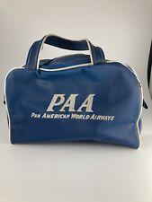 Vintage Early Pan American World Airways PAA Blue Bag Makeup Bag USED picture