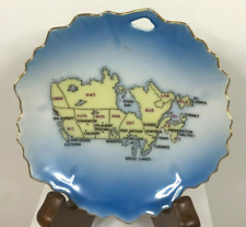 Vintage Map of The Provinces of Canada Porcelain Mini Plate picture