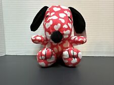 Tags On Valentine's Day Snoopy HALLMARK RED/WHITE HEARTS  PLUSH Stuffed Animal picture