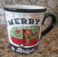 MERRY & BRIGHT Coffee Mug - Certified International - Geoffrey Allen, Great Cond picture