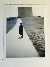 Richmond Virginia Washington Monument Woman  1938 Vintage Snapshot Photo picture