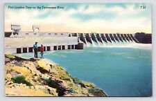 c1940s~Fort Loudon Dam TN~Tennessee River~ Loudon County~Vintage VTG Postcard picture