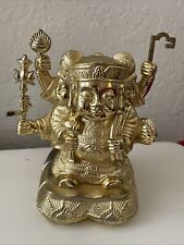 VtG Three Faces Japanese Mammon Laojunlu mean Fortuna in Brass Cooper color Gold picture