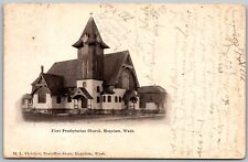 Hoquiam Washington 1907 Postcard First Presbyterian Church picture