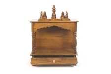 Spacious Drawer Wood Holy Temple Worship Pooja Mandir Home Engraving Handmade picture