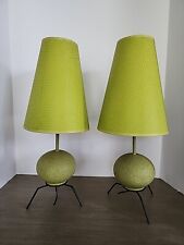 Vtg Mid Century Modern Atomic Space Age Lamp Pair MCM picture