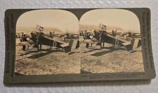 Keystone Stereoview Flock of French Fliers Nieuport Airplanes With Guns picture