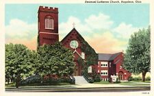 Vintage Postcard 1920's Emanuel Lutheran Church Building Napoleon Ohio Religious picture