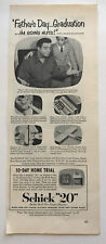 1953 Jackie Gleason For Schick Electric Shaver, Listerine For Dandruff Print Ads picture