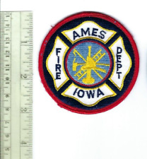 Ames (Story County) IA Iowa Fire Dept. hat/vest patch - Nice picture