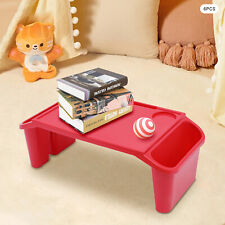 6 Pcs Kids Lap Desk Tray, Plastic Breakfast Laptop Trays with Side Pockets, Port picture