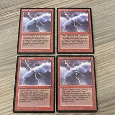 MTG Magic The Gathering 4 X Chain Lightning English Legends Playset picture