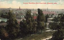 Birdseye View Greater Hamilton from West Side, Ohio OH - 1914 Vintage Postcard picture